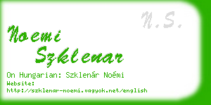 noemi szklenar business card