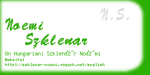 noemi szklenar business card